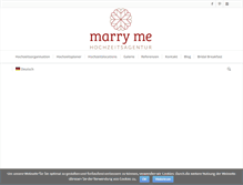 Tablet Screenshot of marry-me-hochzeitsagentur.de